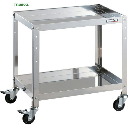 トラスコ クリーンラビット 75φゴム車鉄金具 600×400×H600 2段 (1台) CRB-662