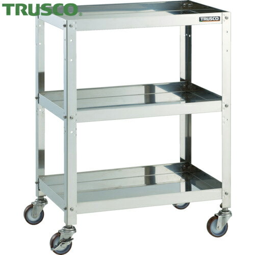 トラスコ クリーンラビット 75φウレタン車SUS金具 750×500×H880 3段 (1台) CRB-973SU