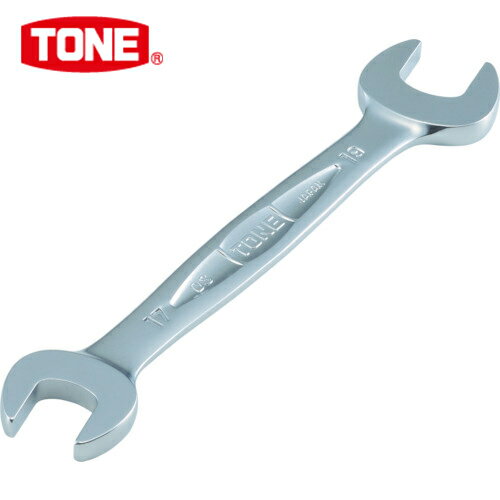 TONE トネ 独自のヘッド形状 プロ用 新型スパナ 17mm×19mm (1丁) 品番：DS-1719