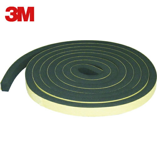3M スリーエム スコッチ すき間ふさぎ防水テープ 屋外用 7mm×10mm×2m 黒 (1巻) 品番：EN-77