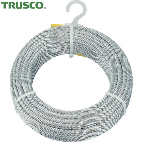 TRUSCO(トラスコ) メッキ付ワイヤロープ Φ5mmX10m (1巻) 品番：CWM-5S10 1