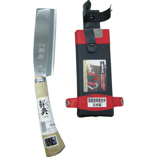 鋼典 両刃サヤナタ コブ付柄 木鞘完全包装 (1丁) 品番：C-141