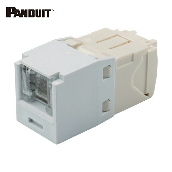 パンドウイット PANDUIT カテゴリ6 シャッター付モジュラージャック 白 (1個) 品番：CJH688TGWH