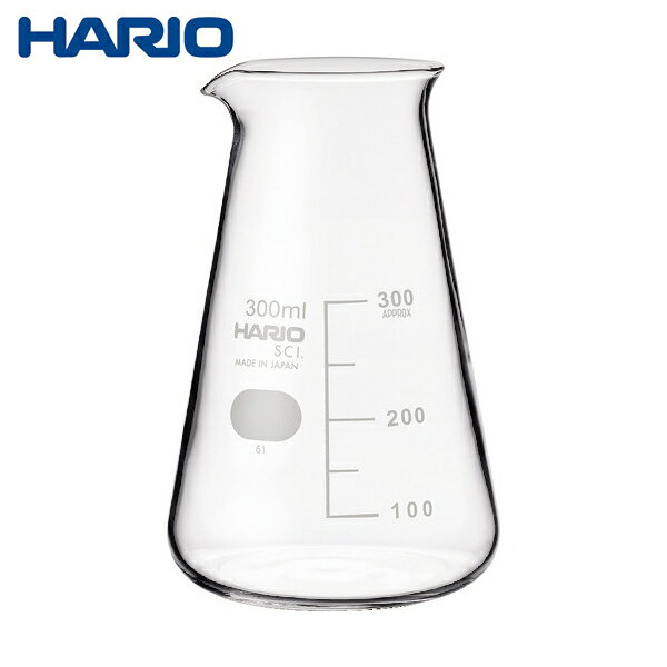 HARIO コニカルビーカー 目安目盛付 300ml (1個) 品番：CB-300-SCI