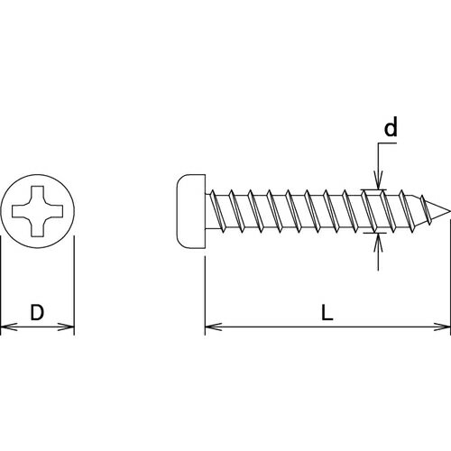 ダイドーハント HP ユニクロ タッピング 鍋 4×30 10本入 (1Pk) 品番：10183591
