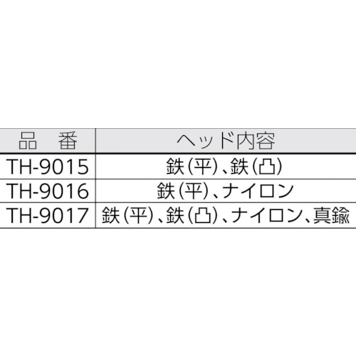 TRUSCO(トラスコ) マイクロ・ハンマー用 替ヘッド 鉄平・真鍮・ナイロン 3個入 (1S) 品番：TH-9056 2