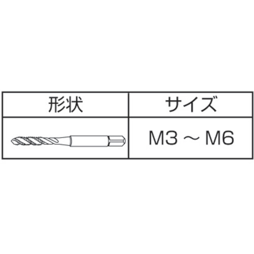 ヤマワ チタンコーティングスパイラルタップ AU＋SP P2 M4X0.7 (1本) 品番：AU-SP-P2-M4X0.7 2