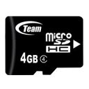 【特売★LINEクーポン300円OFF】 送料無料 【team】 class4 MicroSDHCメモリーカード 4GB SD変換アダプタ付 TG004G0MC...