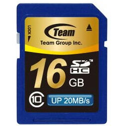 【送料無料】SDHCカード 16GB class10（クラス10） 10年保証付 メモリーカード SDカード TEAM SDカード最大20MB/秒 ［TG016G0SD28K］【チーム】
