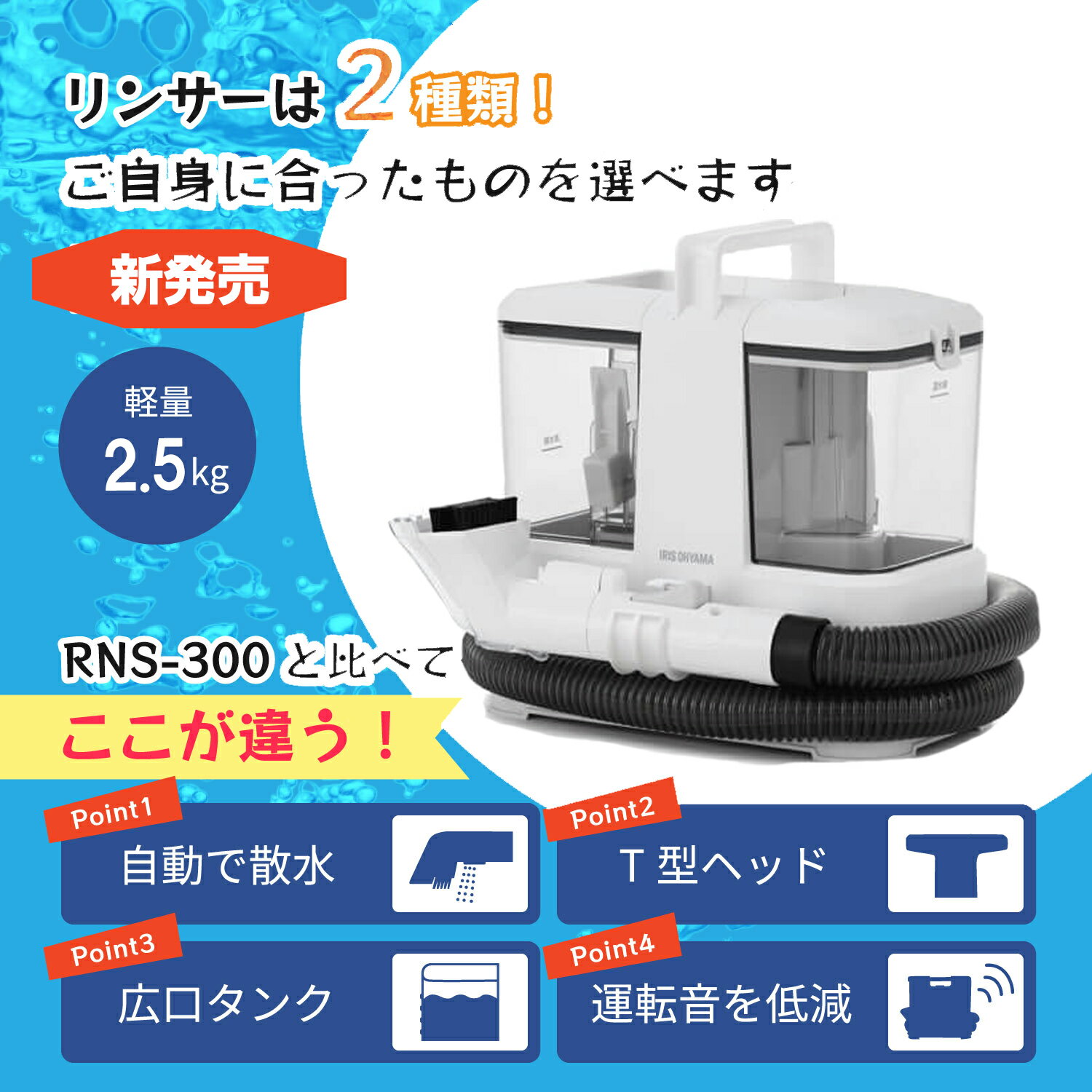 【セット商品】 アイリスオーヤマ リンサークリーナー RNS-300 + スリーエス 万能...