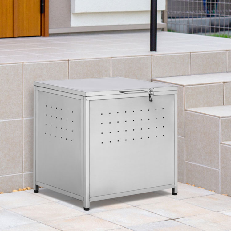 【11/20 20時スタート!最大20%OFFクーポン】 送料無料 代引・日時指定不可 ダストボックス 屋外 大型 ゴミ箱 ステンレス ゴミ 保管庫 600 組...