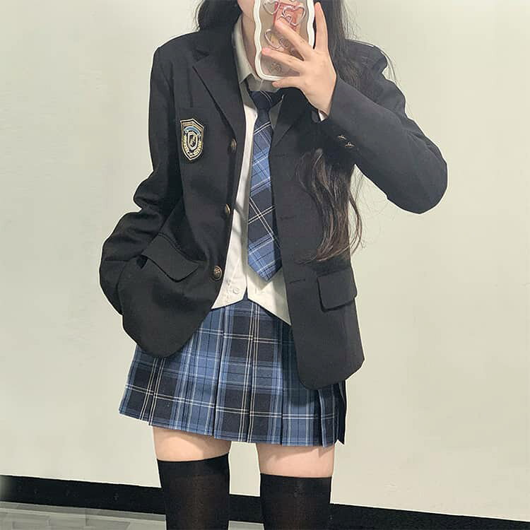 3SET-STOREのブラウス ブレザー 入学式スーツ 中学生 入学式 学生服 ジャケット 制服 5点セット 高校生 フォーマル スカート 卒業式 ネクタイ jk制服 入学式スーツ 成人式 文化祭 コスプレ 女子高校生 発表会 スーツ スクール｜アングル2