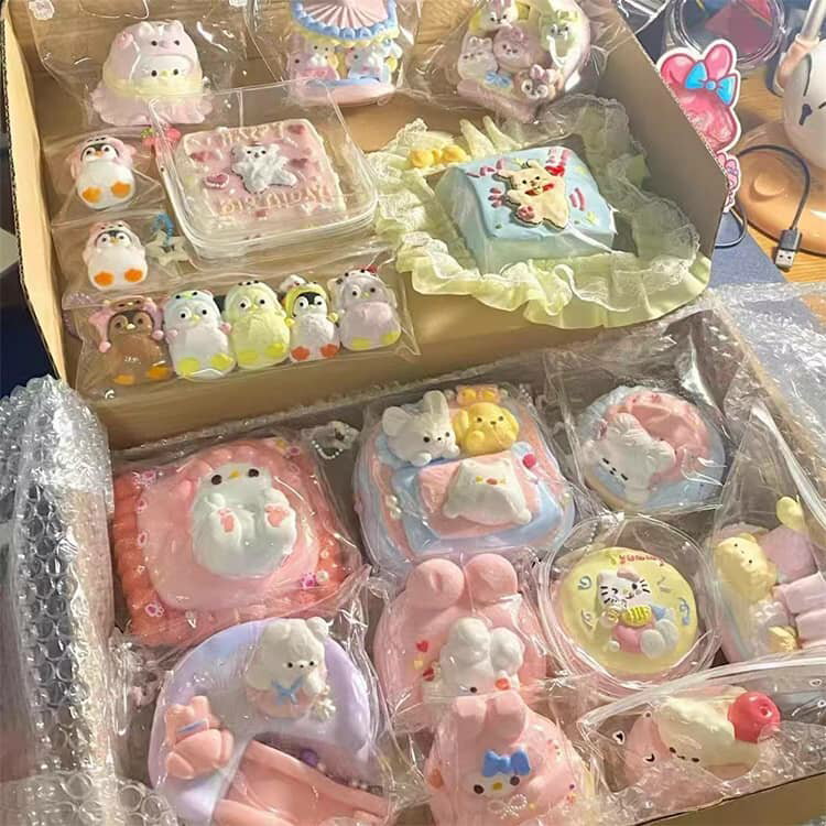 6点セット/7点セットスクイーズ 低反発 もちもち 福袋 福袋 ふわふわ 中サイズ 肉...