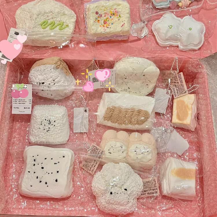 6点セット/7点セットスクイーズ 低反発 もちもち 福袋 福袋 ふわふわ 中サイズ 肉...