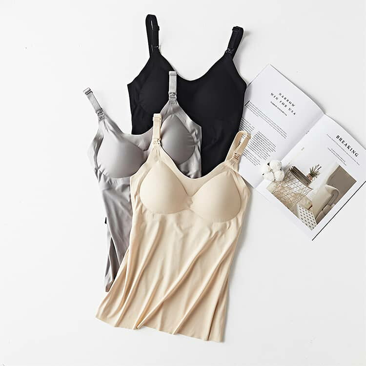 授乳 授乳キャミソール 肌着 授乳ブラ 授乳インナー ブラタンクトップ 授乳キャミ...