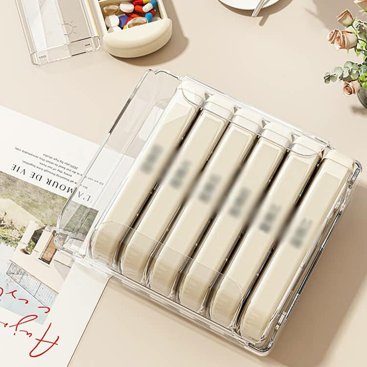 3SET-STOREのピルケース 薬箱 7日分 1週間分 薬ケース 薬入れ 持ち運び 壁掛け 大きめ お薬 サプリメントケース ピルケース 時間帯 曜日 仕切り コンパクト 朝昼晩 高齢者 携帯用 常備薬 錠剤 収納 保管 スライド式 おしゃれ シンプル｜アングル3