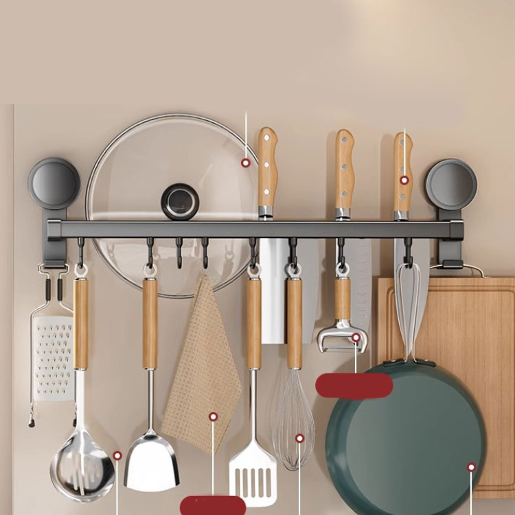 鍋蓋置き 吸盤式 吸盤式 キッチンツールフック 壁掛けフック キッチンラック 8個フ...