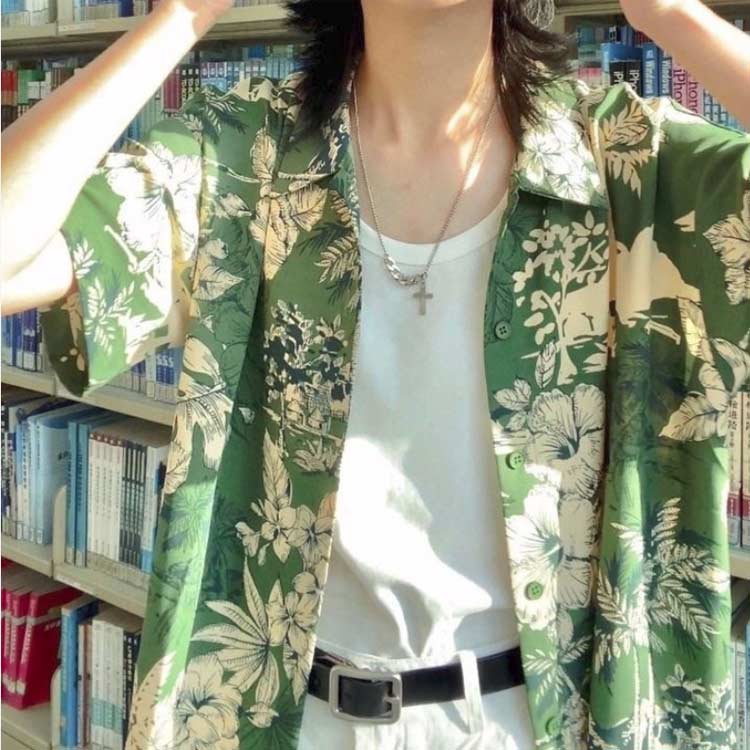 レディース アロハシャツ リーフ柄 総柄シャツ アロハシャツ 半袖 半袖シャツ おしゃれ シャツ アロハ 羽織り トップス 花柄シャツ 涼しい リゾート 旅行 ゆったり 体型カバー 薄手 大きいサイズ 夏服 開襟 ビーチ
