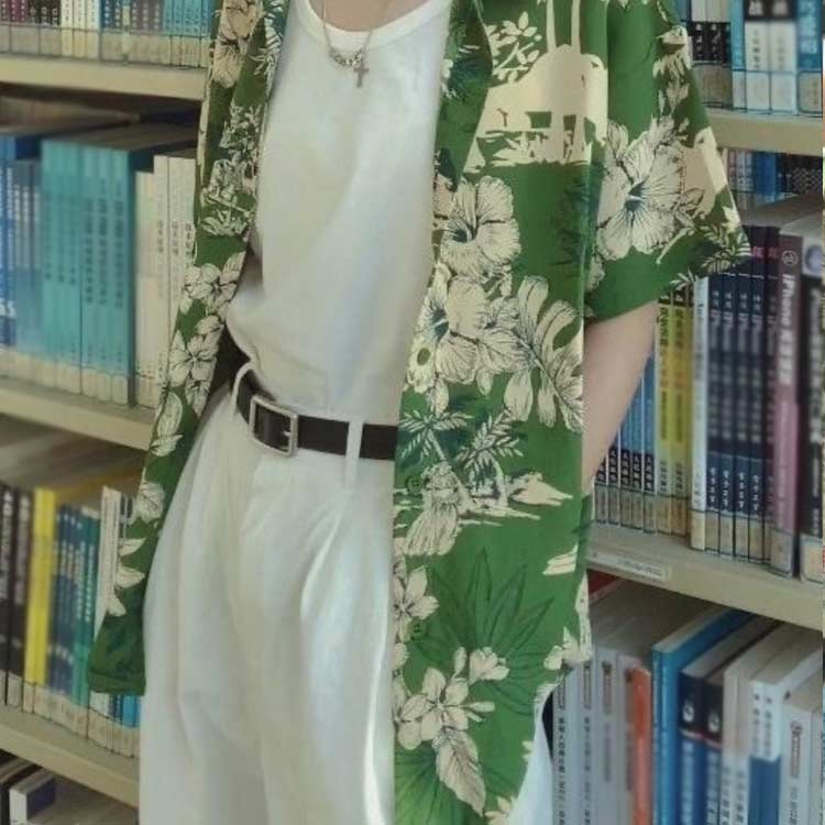 レディース アロハシャツ リーフ柄 総柄シャツ アロハシャツ 半袖 半袖シャツ おしゃれ シャツ アロハ 羽織り トップス 花柄シャツ 涼しい リゾート 旅行 ゆったり 体型カバー 薄手 大きいサイズ 夏服 開襟 ビーチ