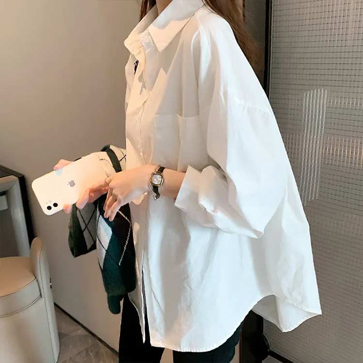 ブラウス 長袖シャツ ワイシャツ オフィス ビジネス レディース シャツ 長袖 着痩せ 長袖シャツ スーツ OL シンプル カジュアルシャツ シワになりにくい 事務服 ポケット付き 白シャツ 無地 シンプル 大きいサイズ 春 通勤 レギュラーカラー トップス
