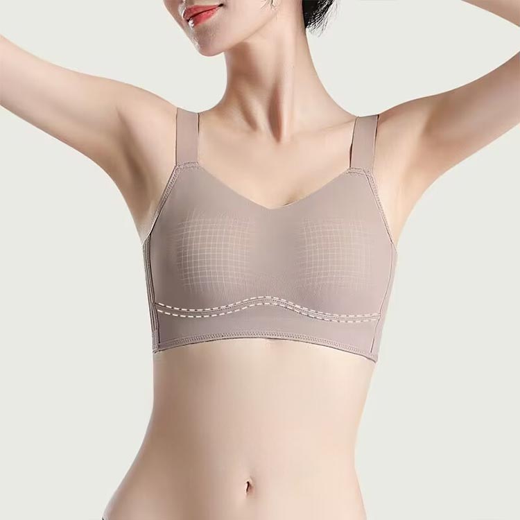 大きいサイズ 胸が小さく見えるブラ 大きな胸を小さく見せるブラ ブラ 脇高 背中 着痩せ ゆれない 揺れない ブラジャー 補正下着 肌着 インナー 胸が小さく見えるブラ 下着 レディース スッキリ 脇高 設計 補正 かわいい 無地 シンプル 3set-10009013 3SET-STORE サンプル画像2