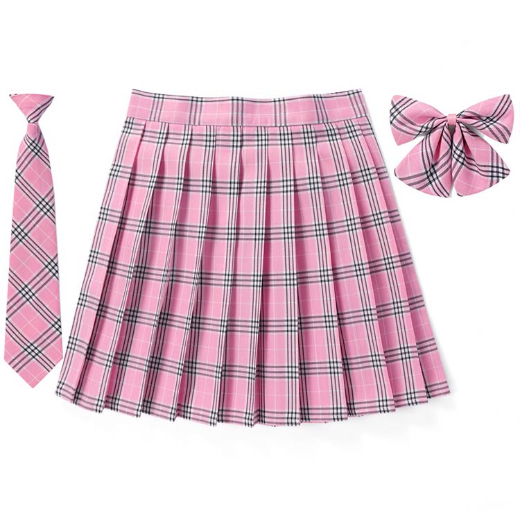 送料無料 制服 スカート ミニ プリーツスカート女子高生 3点セット JK 学生服 プリーツスカート ミニ チェック 大きいサイズ 赤 キッズ ミニ プリーツスカート ミニスカート 制服 ハイウエスト コスプレ 遊園地 学園祭 文化祭 パーティ チェック スカート 2