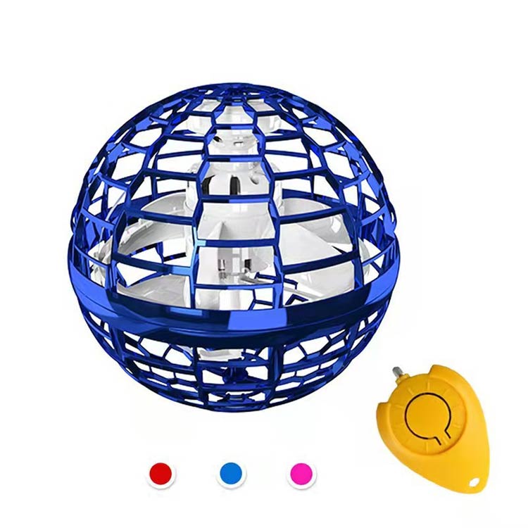3SET-STOREのフライング ジャイロ 飛行 スピナー ブーメラン ドローン UFOおもちゃ 光る ミニドローンおもちゃ ボール ボール ASMR USB充電 子ども 遊び 浮遊 ロータリー LEDライト 飛行ボールトイ 回転式 ブルー レッド パープル 送料無料｜アングル2