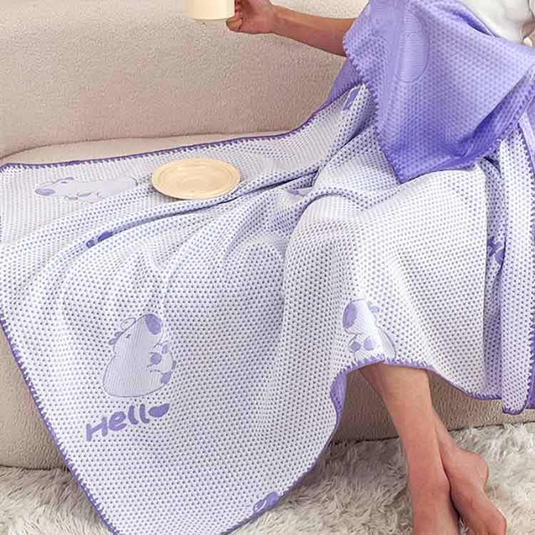 暑さ対策 ひんやりブランケット ブランケット タオルケット 冷感ブランケット100*150cm サマーケット シングル 100*120cm 可愛い ベビーケット クール お昼寝 冷感 洗える 夏 接触冷感 ひざ掛け 冷感 ベビー 涼しい シンプル 冷房対策 膝掛け ギフト プレゼント [2]