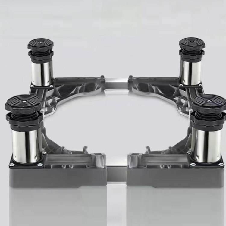 洗濯機 置き台 洗濯機 台 かさ上げ台 増大 増高 ステンレス かさ上冷蔵庫台 置き台 13－16cm高さ調節 18－21cm高さ調節 伸縮式 幅/奥行43～65cm ドラム式対応 4足 騒音対策 振動軽滅 調節簡単 昇降可能 移動/掃除便利