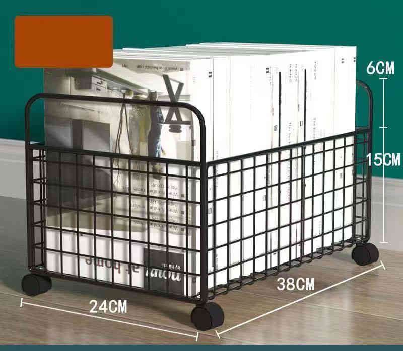 Rakuten - ワゴン キャスター付き 低い デスクの下に ブック 書類収納 デスクの上に 整理 鉄製 見やすい 大容量