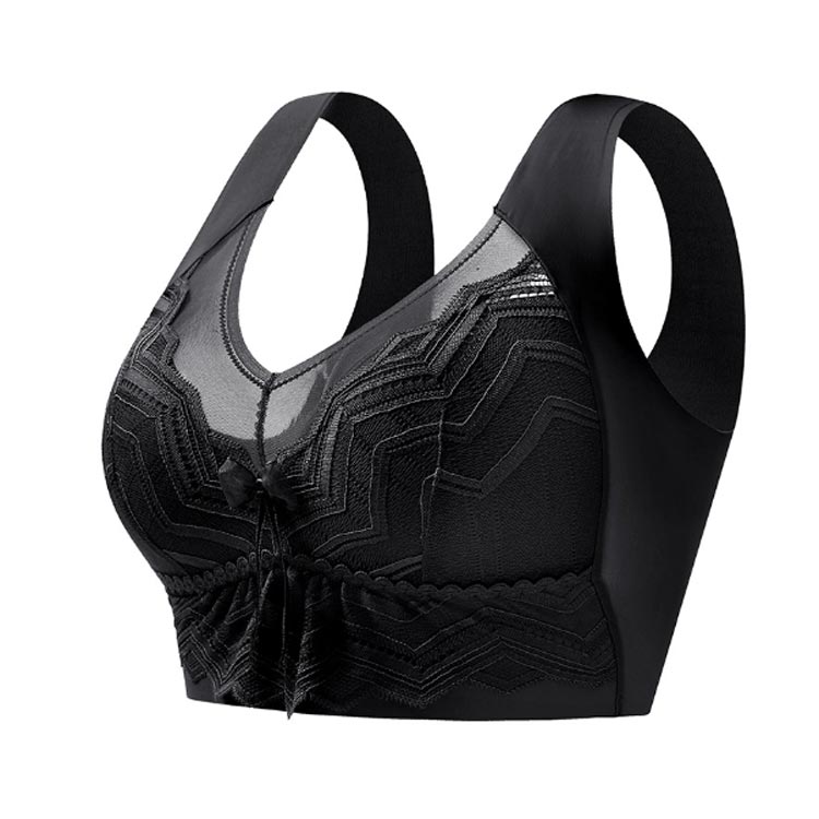 胸を小さく見せるブラ ブラジャー レディース ノンワイヤー 小さく見せるブラジャー 胸が小さく見えるブラ レース フルカップ 脇高 脇肉 背中 スッキリ かわいい 補正下着 大きな胸を小さく見せるブラ 下着 大きいサイズ ナイトブラ 送料無料 L-5XL 3set-10006526 3SET-STORE サンプル画像2