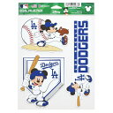 【3枚セット・即日発送】ドジャース ステッカー ミッキーマウス ディズニー コラボ MLB 公式グッズ ミッキー カッティングステッカー シール デカール オフ...