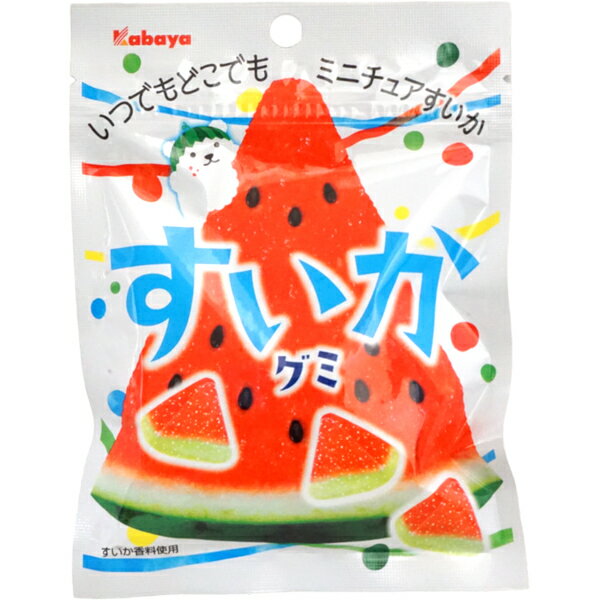 130円 カバヤ 50gすいかグミ [1箱 10個入] 【お菓子 グミ 小袋 スイカ カバヤ食品 kabaya まとめ買い】