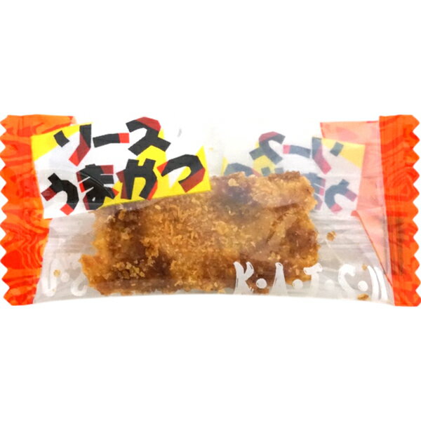 タクマ 紙管ソースうまかつ [1箱 100個入] 【駄菓子 お菓子 珍味 おやつ つまみ 個包装 まとめ買い 箱..
