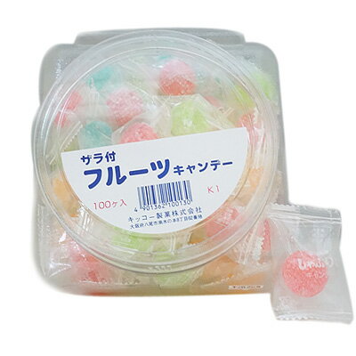 12円 キッコー ザラ付 フルーツキャンディー[1箱 100個入]【お菓子 駄菓子 懐かしい ザラメ キャンデー あめ アメ 飴 ホワイトデー プ..