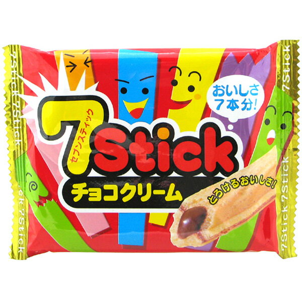 35円 やおきん セブンスティックチョコクリーム [1箱 12個入]【駄菓子 お菓子 チョコ 景品向け ノベルティ向け アミューズ向け 7stick】