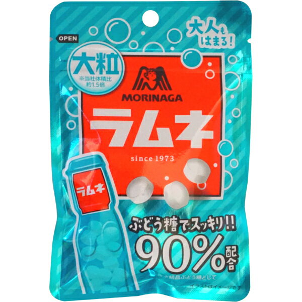 120円 森永 41g大粒ラムネ [1箱 10袋入] 【ラムネ 小袋 駄菓子 お菓子 景品向け ノベルティ向け プレゼントなどに】