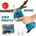 充電式電動ハサミ 枝切り 充電式剪定ばさみ コードレス 庭木 枝切り 果樹用 剪定鋏 園芸用剪定用具 バッテリー2個 収納ケース付き