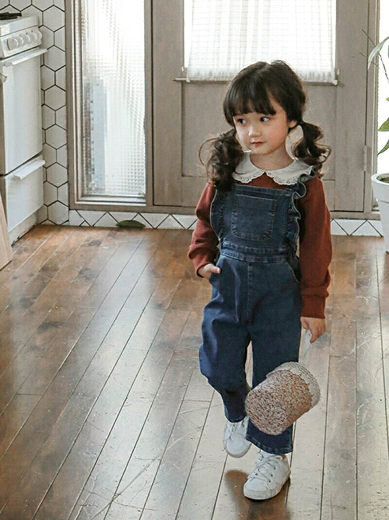 デニムオーバーオール ジンパンオール オーバーオール 子供パンツ パンツ 女の子 ...
