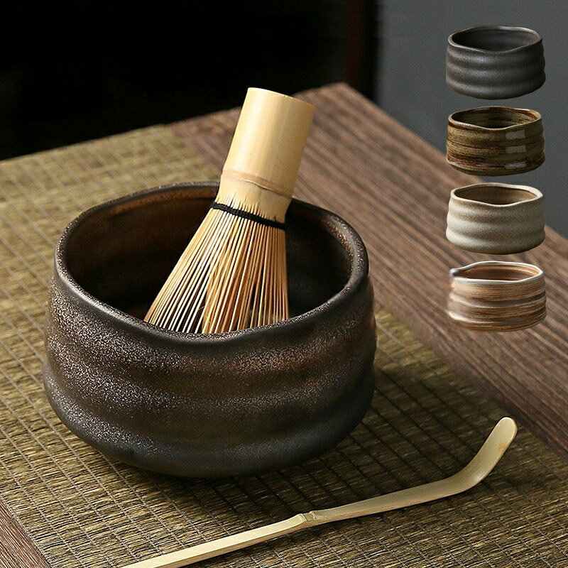 乐天商城 - 抹茶碗 抹茶茶碗 茶碗 茶道 径12.7×高7.5cm 容量520ml レトロ 茶器 茶わん 茶会 茶の湯 茶の湯道具 茶筅立て 黒砂吹き 茶道具 茶道具セット 茶具セット 和風 抹茶茶筅 陶器