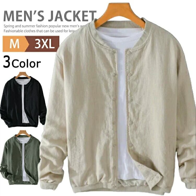 サイズM L XL 2XL 3XL※サイズは平置きで測っておりますが、多少誤差が生じる場合がございます。カラーベージュ グリーン 黒※サイトに掲載されている商品は、モニター環境により実際のものと素材感、色が若干異なって見える場合がございます。素材と生産国中国製リネン70%、コットン30%在庫について※当社では複数店舗を運営し他店舗でも販売しております為、万一、商品の品切れ等によりお届けできない場合、またお届けが遅れる場合がございます。その際には当方よりメールにてご連絡を差し上げます。ご迷惑をお掛けする場合がございますが、ご了承くださいますようお願い致します。この商品を購入された方のレビューすべてのレビューを見る(1件)⇒このショップのレビューを見る総合評価総合評価に有効な件数に達しておりません。hiro270121さん 60代/男性評価4.00投稿日:2023年06月15日少し厚いカタチはいい感じですが、少し重かった。生地がもう少し薄いと着やすくなる感じはありました。何度か洗って柔らかくなればなお着やすくなると思います。実用品・普段使い??自分用??はじめてこのショップの人気商品ランキング位(綿麻ジャケット メンズ アウター スタ メンズファッション 新作 ベージュ グリーン 黒 M L XL 2XL 3XL