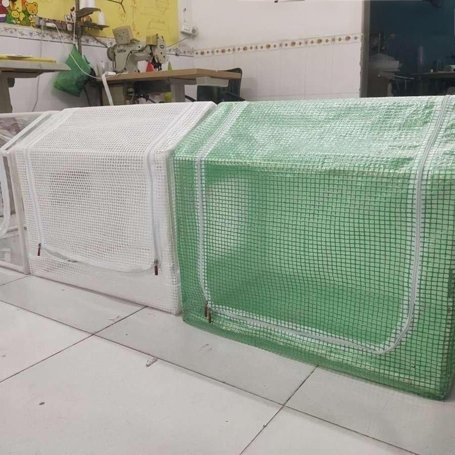 ミニビニールハウス 簡易温室 省スペース 組立式 菜園ハウス ファスナー付き 育苗 ...