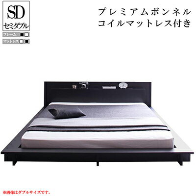 ベット ローベット ベットフレーム マットレス付き セミダブル セミダブルベット フロアベット 木製 ベ..