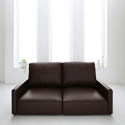 ソファ フロアソファ スリム肘 ロータイプ 2.5P Lex レックス 2.5人掛け ローソファー 合成皮革 レザー ブラック アイボリー ブラウン