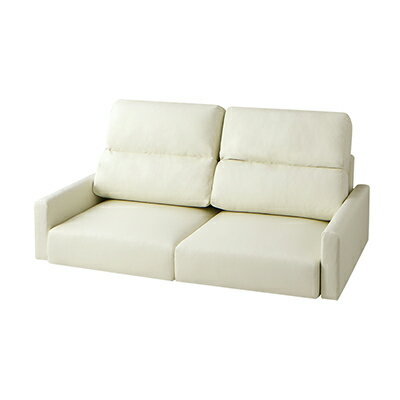 送料無料 ソファ フロアソファ スリム肘 ハイタイプ 2P Lex レックス 2人掛け ローソファー 合成皮革 レザー ブラック アイボリー ブラウン 500034104