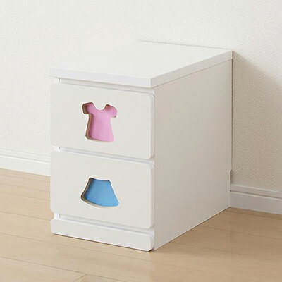 日本製 チェスト 2杯タイプ 女の子向け 完成品 幅29cm 高さ43cm マパーチェ 子供部屋 衣類収納 洋服 子供用チェスト 誕生日プレゼント 小さいうちからお片付けの習慣が身に付く知育チェスト 収納 タンス 出産祝 キッズ