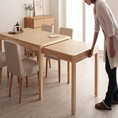 テーブル単品 スライド伸縮テーブル 伸長ダイニングテーブル グライド 135cmから最大235cm 4人から8人用 伸長式 伸縮 伸縮式 エクステンションテーブル 食卓テーブル キャスター付き 天然木 木製テーブル ワイド 北欧 かわいい 040600405