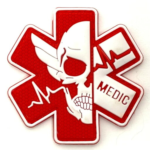 パッチ290 MEDIC スカル REDWH パッチ290 MEDIC スカル REDWH