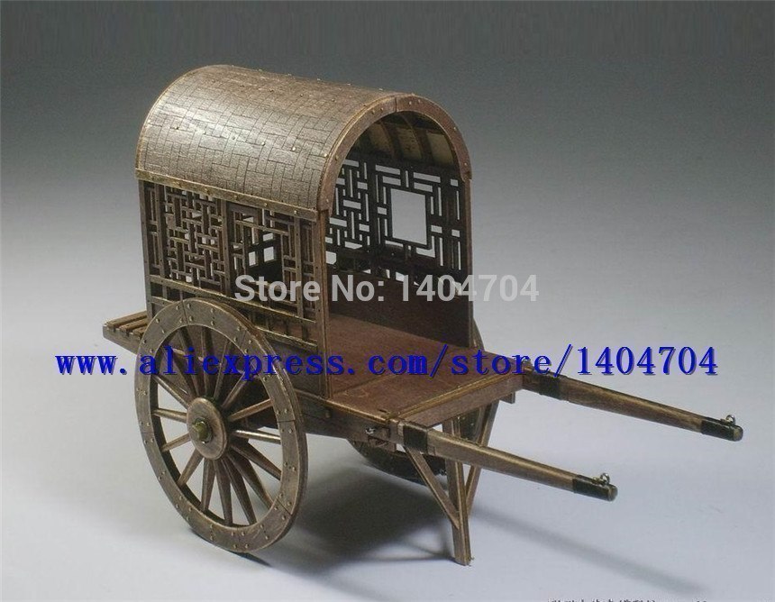 中国古代馬車 車両 クラシック 明清王朝 辻馬車モデル サイドカー アセンブリ 木製 模型 プラモデル キット 組み立て式
