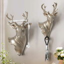 Creative Deer Head Wall Door Hook Stickers Hanger Bag Keys Clothing Holder Home Living Roo